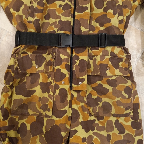 VTG Mount'n Prairie duck camo coverall snow suit with detachable hood size large - Picture 12 of 15
